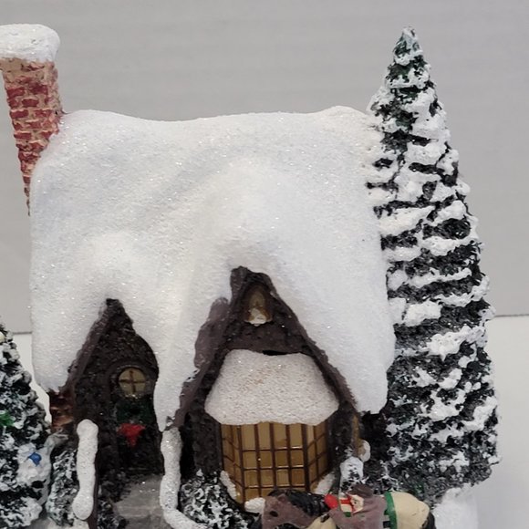 Thomas Kinkade Christmas Village Warm Winter Wishes Family Cottage Horse 1996 90 - Picture 6 of 16